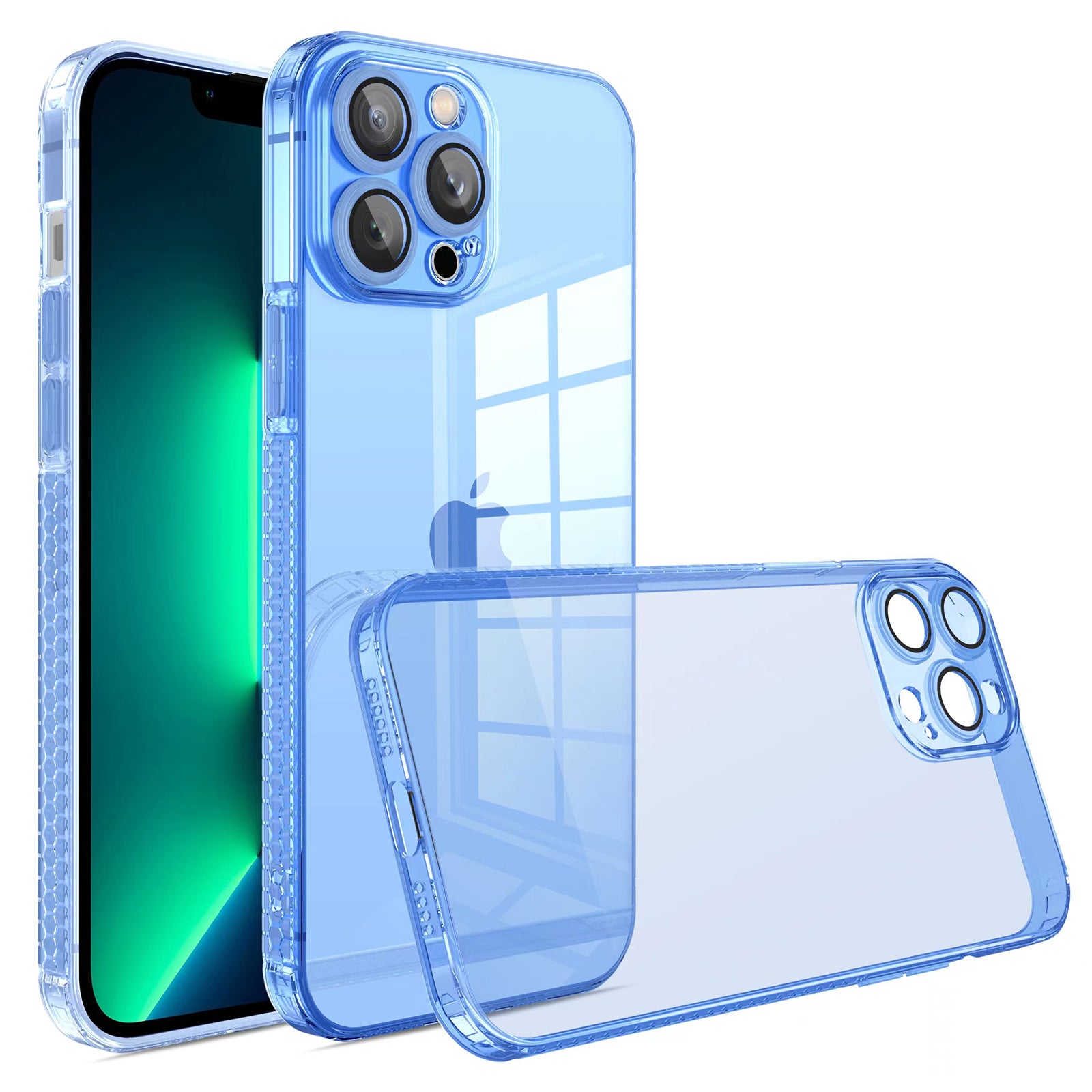 Til iPhone 13 Pro TPU-telefoncover Straight Edge Anti-Slip klart telefoncover med glaslinsebeskytter Til iPhone 13 Pro TPU-telefoncover Straight Edge Anti-Slip klart telefoncover med glaslinsebeskytter